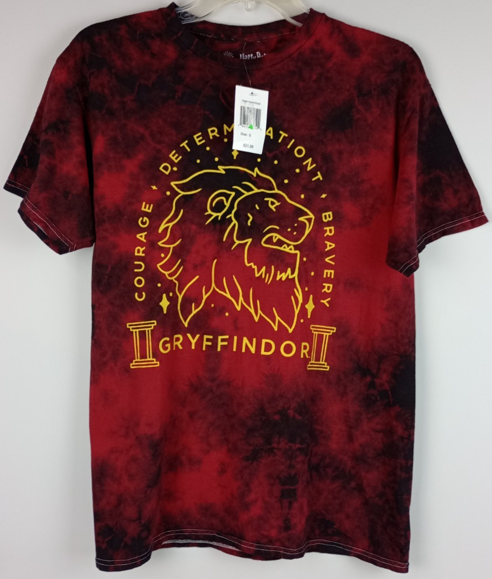 NWT Harry Potter Wizarding World Adult S Red Tie Dye Gryffindor Graphic Tshirt